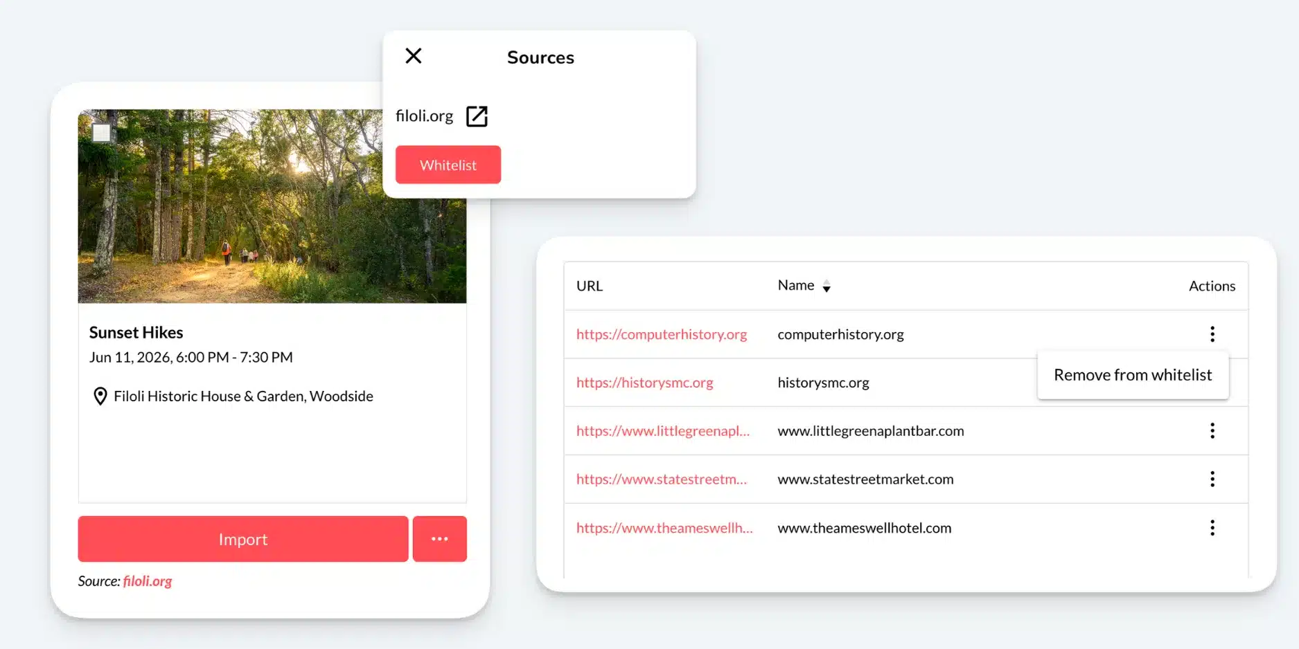 Whitelist Sources