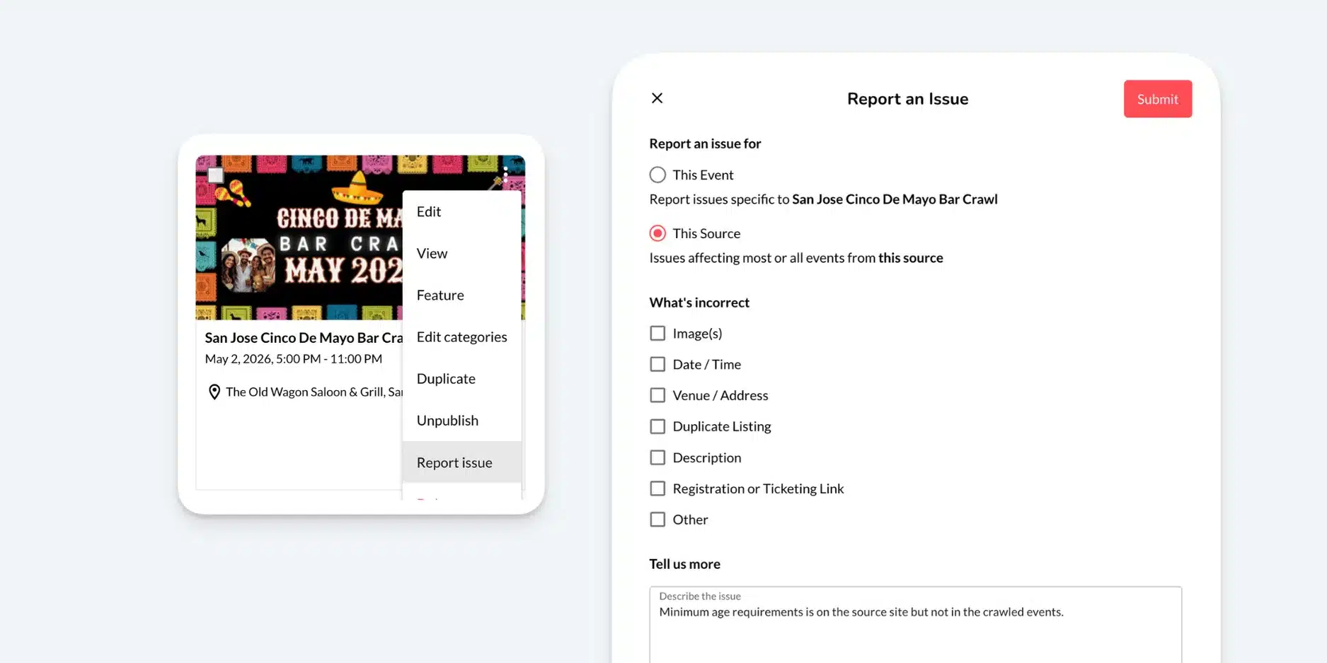 AI Feedback Loop / Report an Issue